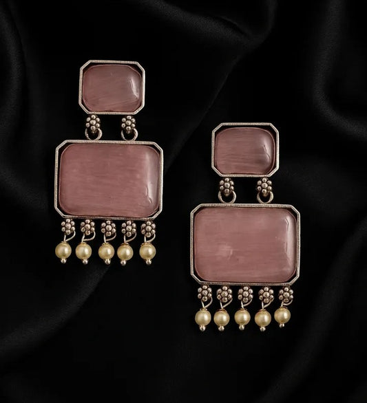 Antique Rose Pink Earrings